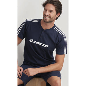 Pigiama uomo Lotto LP5072 corto cotone blu