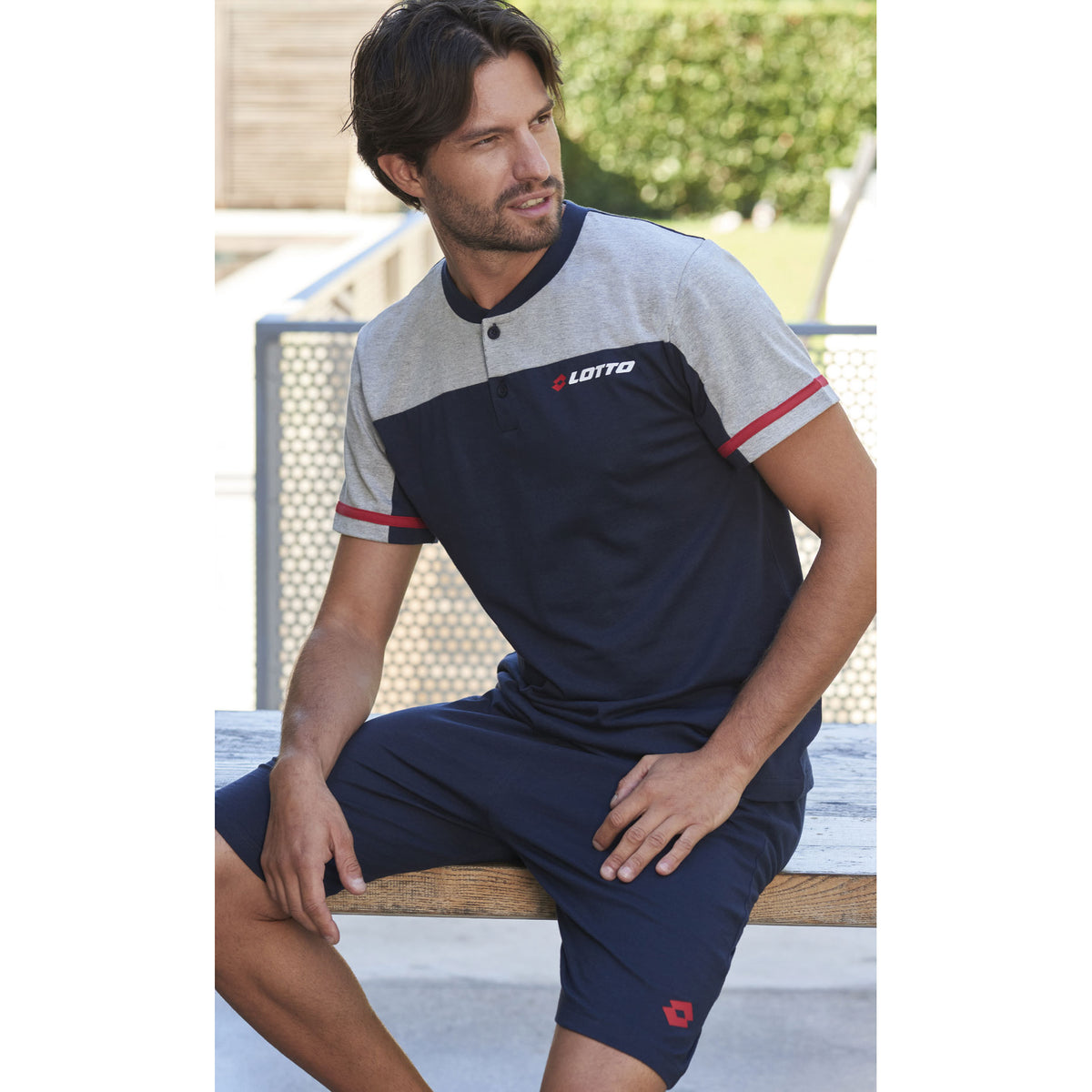 Pigiama uomo Lotto LP5074 cotone blu