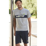 Pigiama uomo lotto LP5075 corto cotone grigio melange