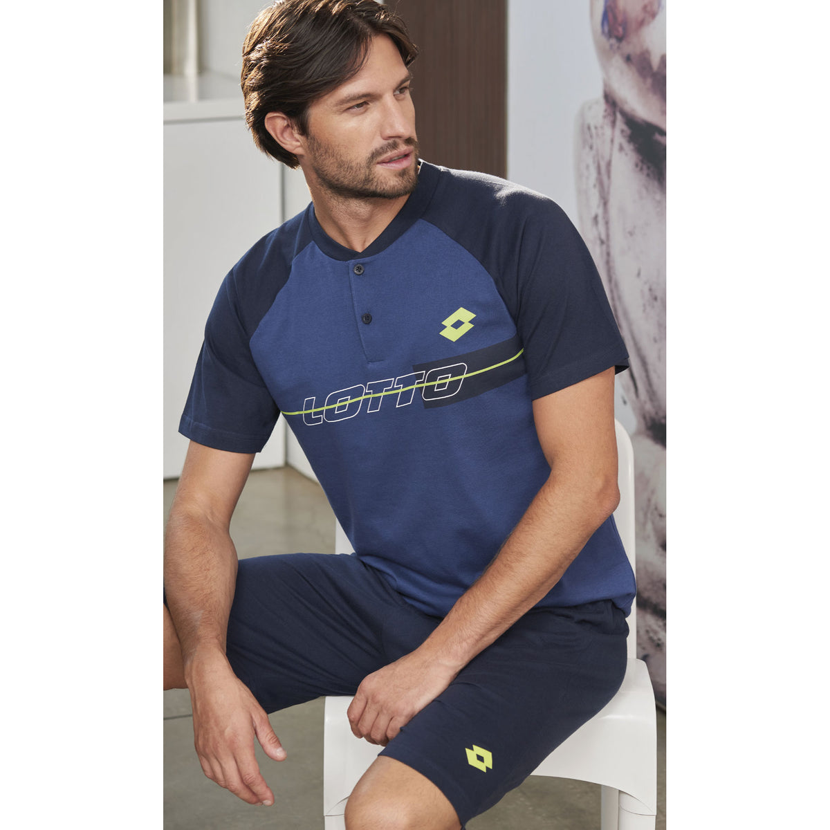 Pigiama uomo Lotto LP5076 cotone jeans