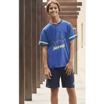 Pigiama ragazzo Lotto LP8025 corto cotone bluette