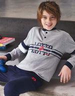 Pigiama tuta bambino Lotto lp9005 grigio caldo cotone