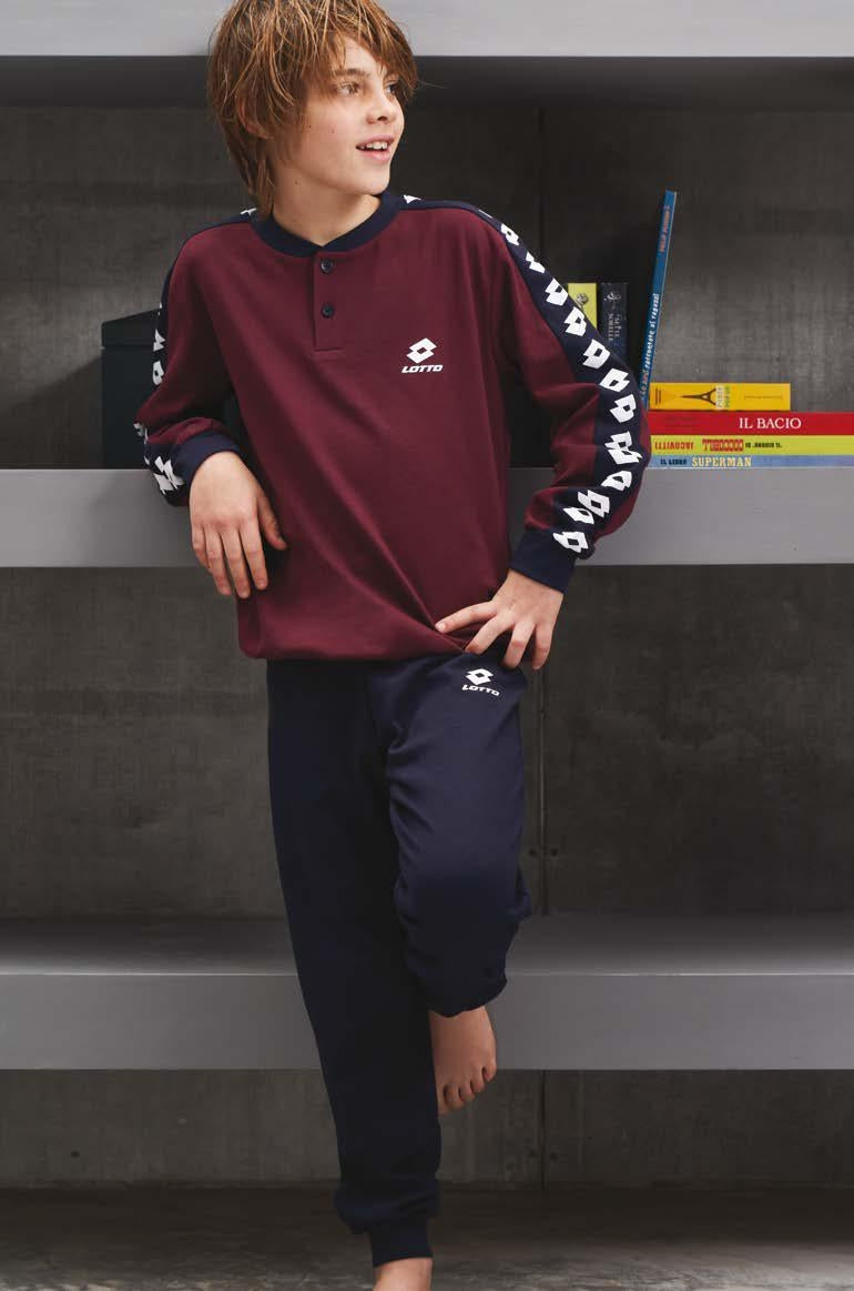Pigiama bambino tuta Lotto lp9008 caldo cotone 