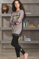 Pigiama bambina Lotto lp9500 grigio in caldo cotone
