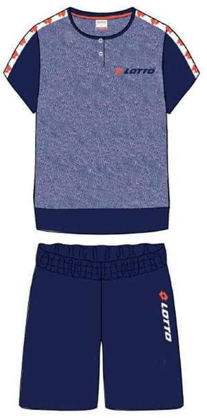 Pigiama donna Lotto LP2043 corto cotone denim melange