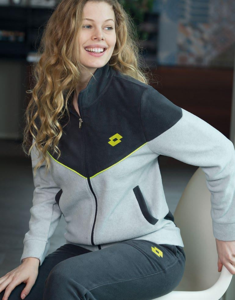 Pigiama Lotto LA3029 con zip in micropile antracite
