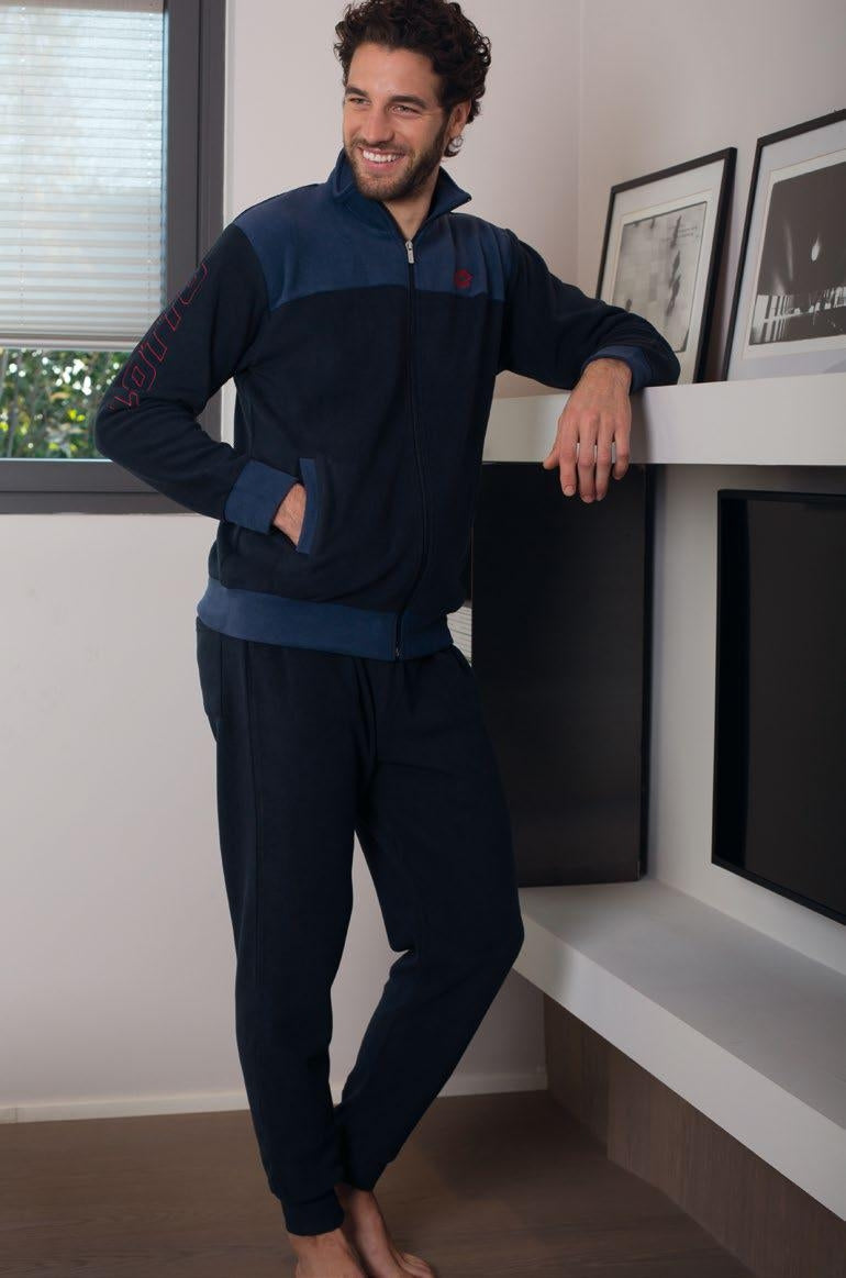 Pigiama uomo Lotto LA6022 in pile blu