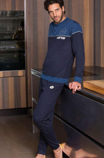 Pigiama uomo Lotto LP6046 caldo cotone blu