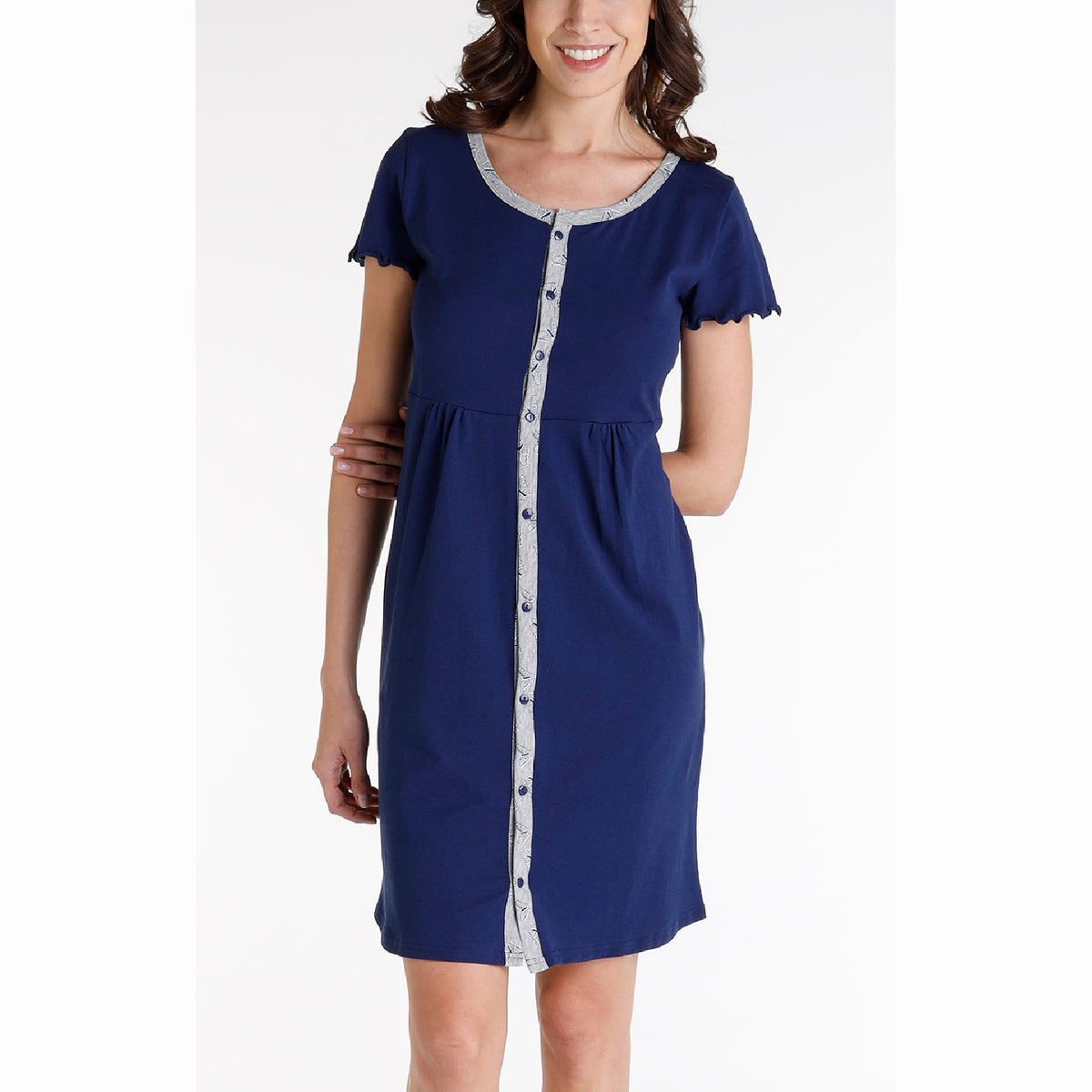 Camicia da notte aperta bottoni Lovable cotone leggero L0D6R
