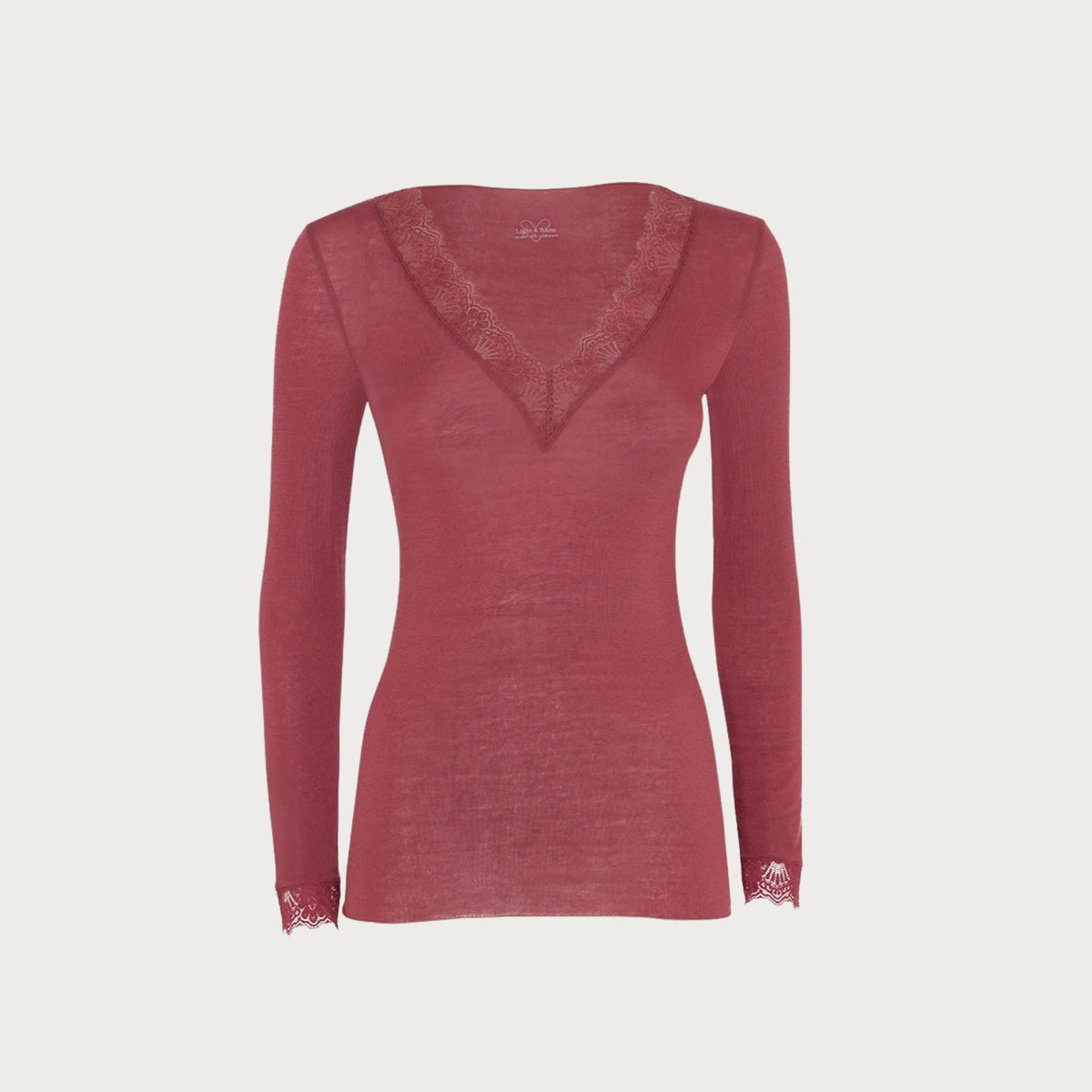 Maglia donna scollo a v in cashmere e pizzo Lovable L0F4D