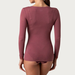 Maglia donna scollo a v in cashmere e pizzo Lovable L0F4D