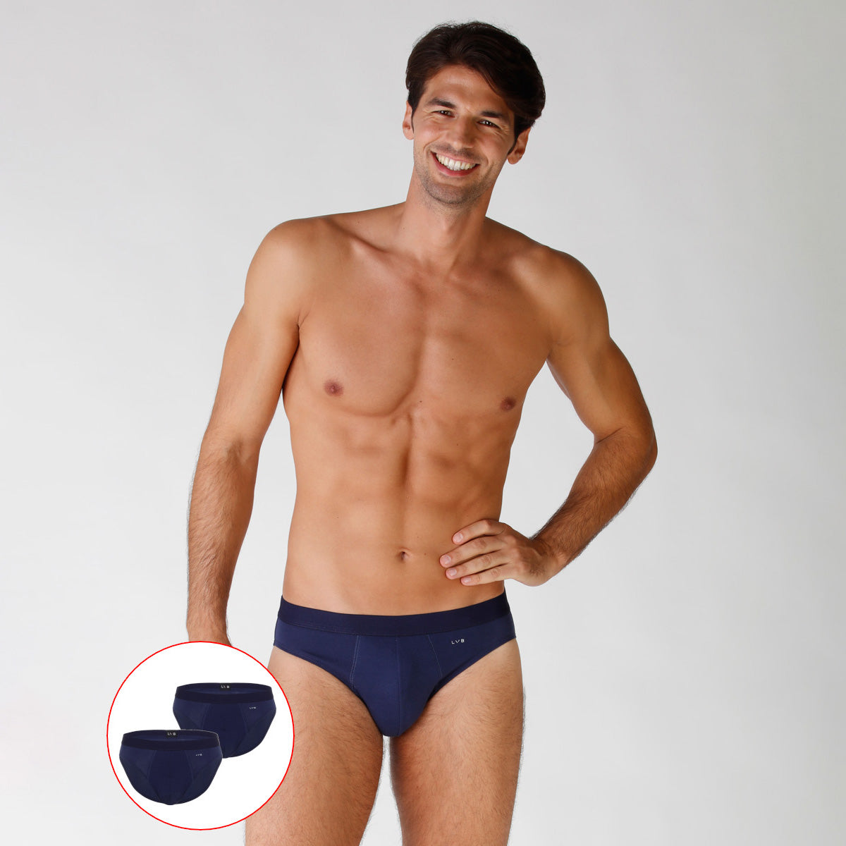 Slip uomo cotone Lovable LVB L09G3 blu 2 pezzi