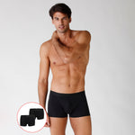 Boxer uomo cotone Lovable LVB uomo L09G4 nero 2 pezzi