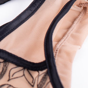 Completino sexy Love and Bra balconcino e brasiliana 40998 pelle nero
