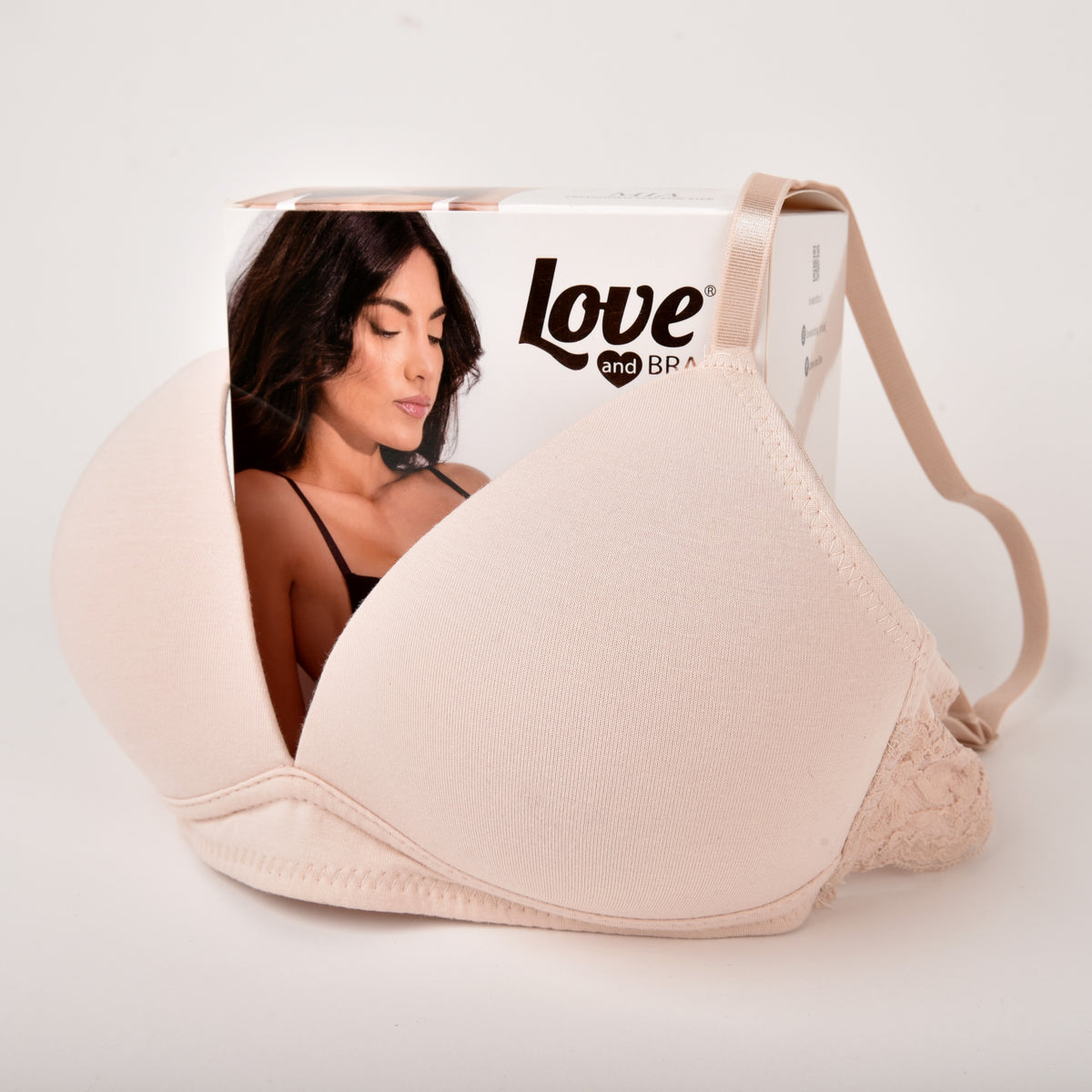 Reggiseno a triangolo Love and Bra Mia in cotone elasticizzato senza ferretto