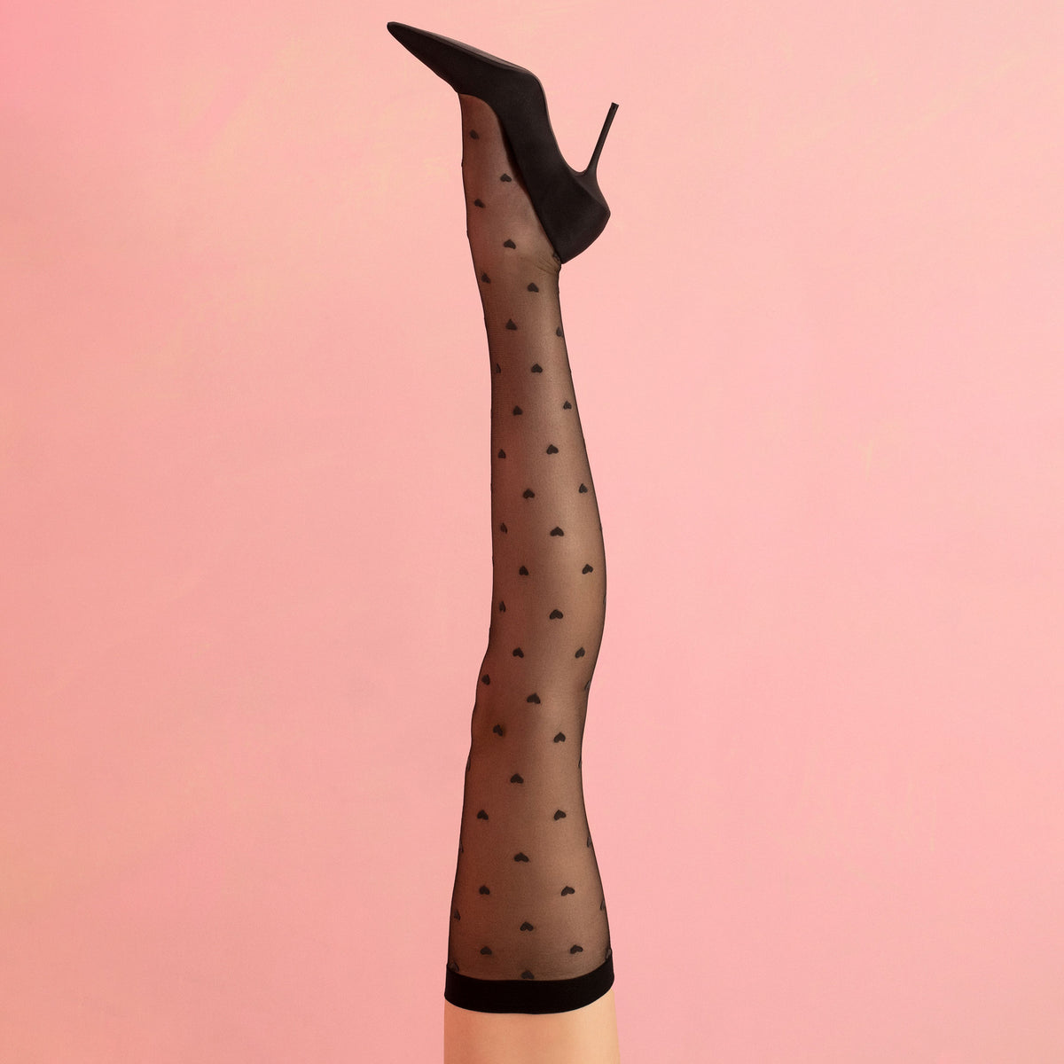 Calze sexy cuori per reggicalze Fiore Love Booster