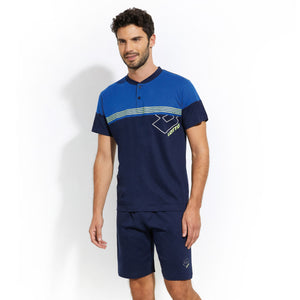 Pigiama uomo corto estivo blu Lotto LP1058