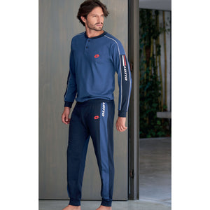 Pigiama uomo Lotto LP4053 cotone jeans manica lunga