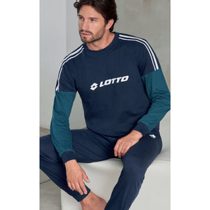Pigiama uomo Lotto LP4057 lungo cotone blu