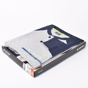 Pigiama uomo Lotto cotone leggero LP1042 grigio blu