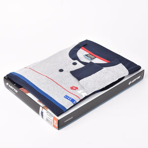 Pigiama uomo cotone leggero Lotto grigio blu LP1046
