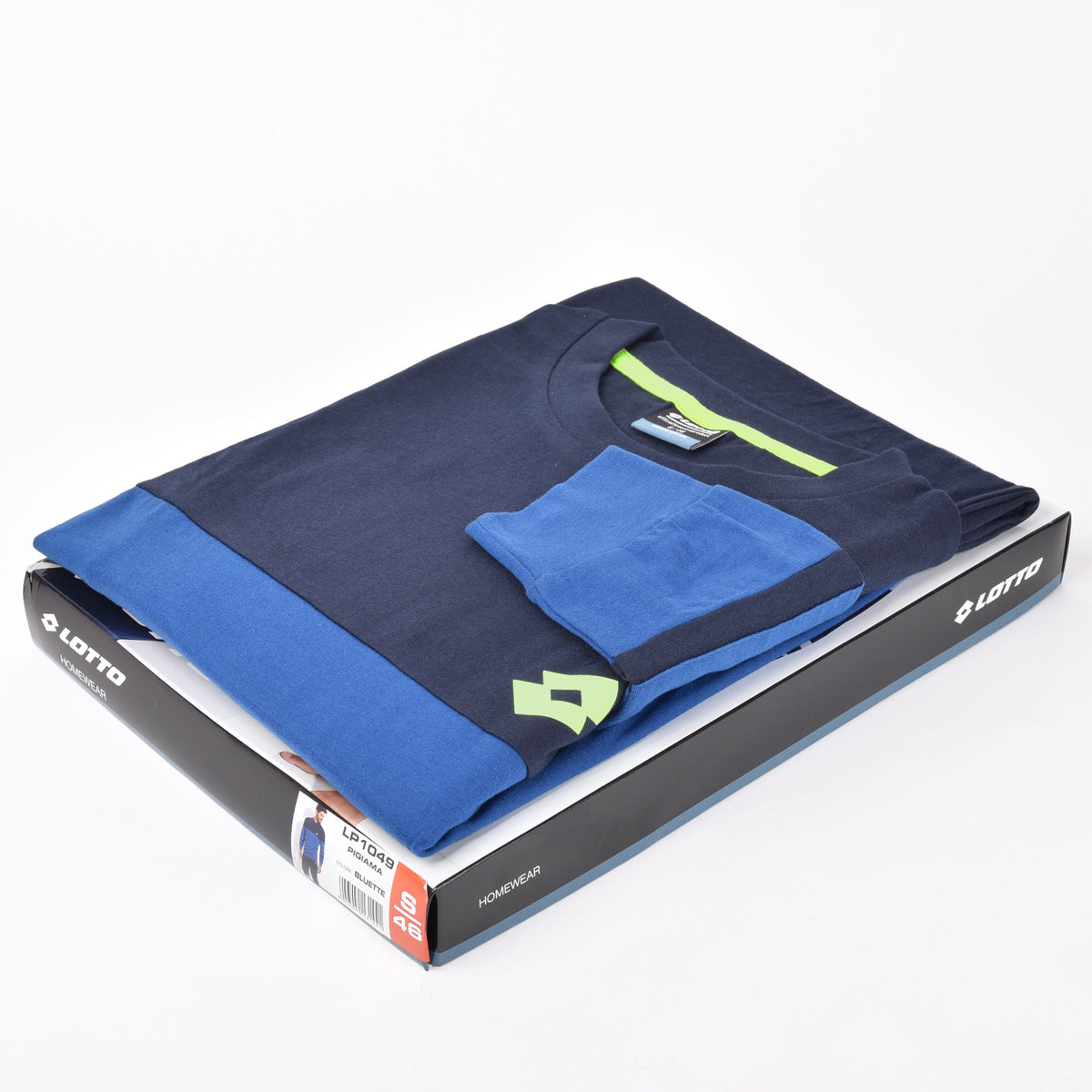 Pigiama uomo cotone primaverile Lotto LP1049 azzurro blu