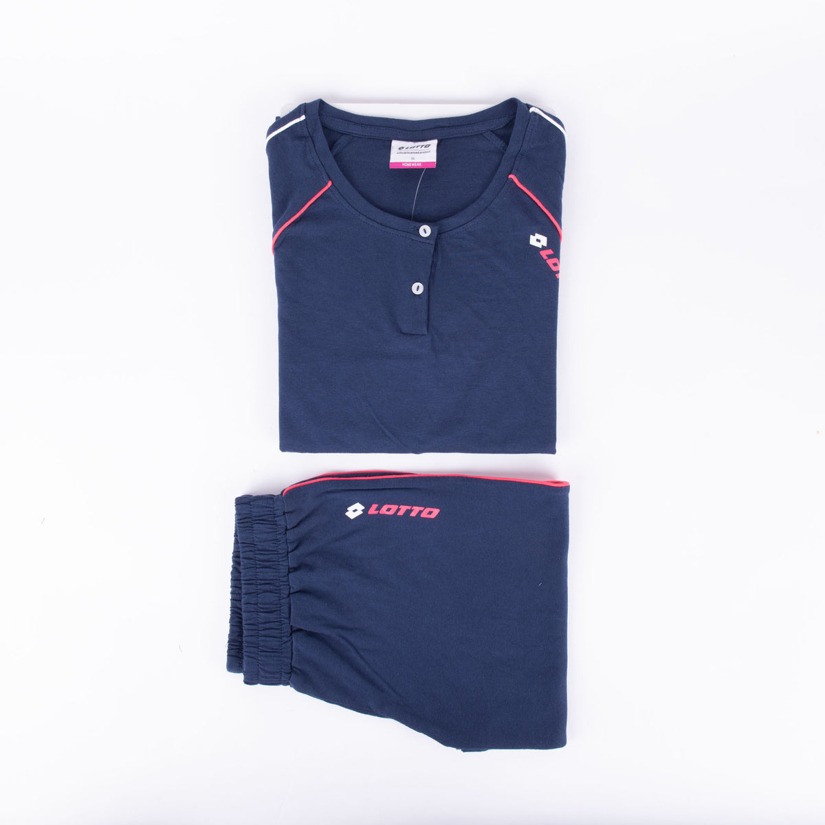 Pigiama donna Lotto LP2040 corto cotone blu