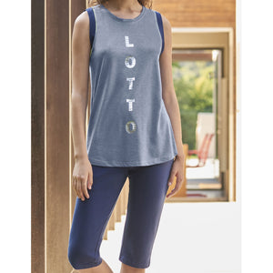 Pigiama ragazza Lotto LP8510 corto cotone denim melange