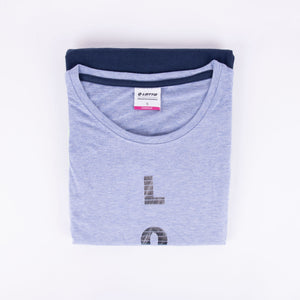 Pigiama ragazza Lotto LP8510 corto cotone denim melange