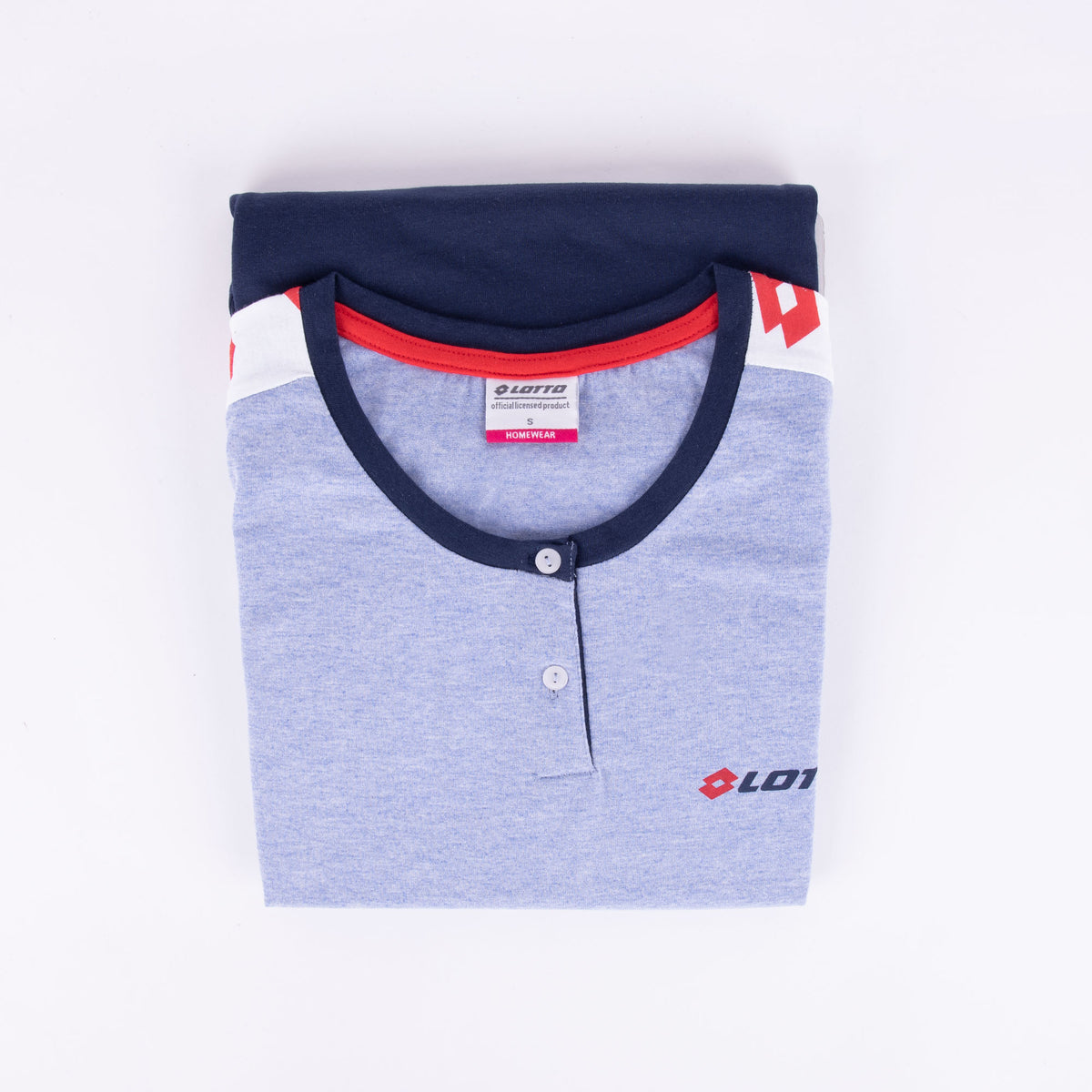 Pigiama donna Lotto LP2043 corto cotone denim melange