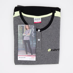 Pigiama donna Lotto LP3026 lungo cotone grigio melange
