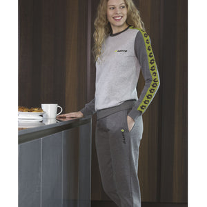 Pigiama donna Lotto LP3030 lungo cotone grigio melange