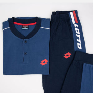 Pigiama uomo Lotto LP4053 cotone jeans manica lunga