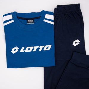 Pigiama uomo Lotto LP4057 lungo cotone bluette