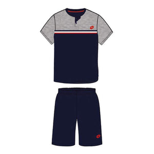 Pigiama uomo Lotto LP5067 corto in cotone blu