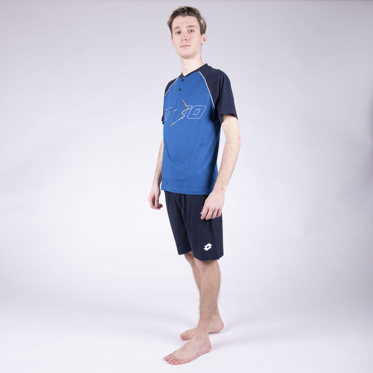 Pigiama uomo lotto LP5071 corto cotone bluette