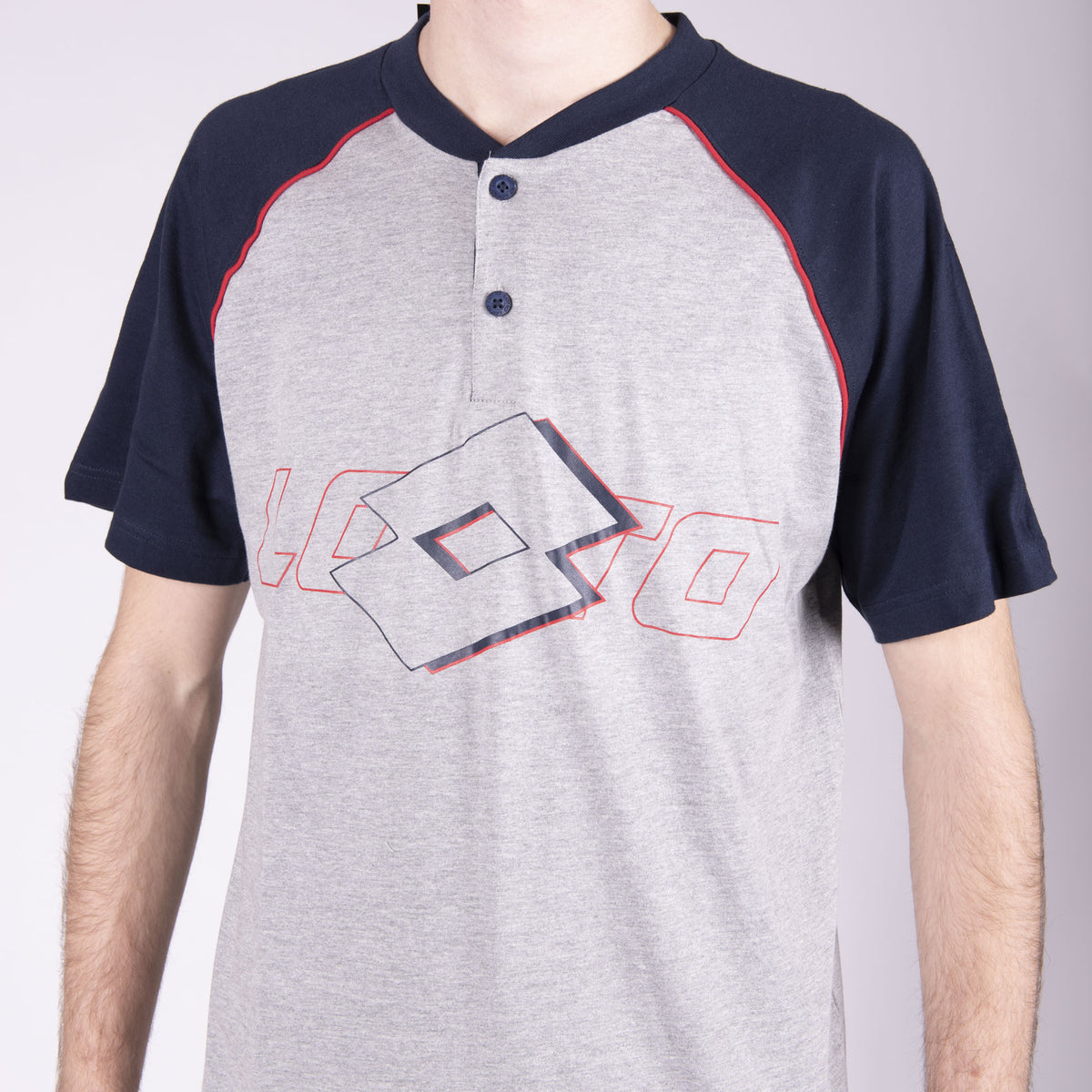 Pigiama uomo lotto LP5071 corto cotone grigio melange