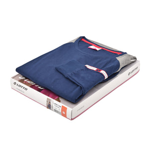 Pigiama donna Lotto LP5134 sportivo cotone blu grigio