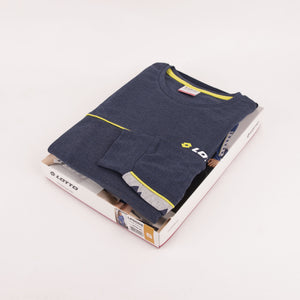 Pigiama donna Lotto LP6056 caldo cotone denim melange