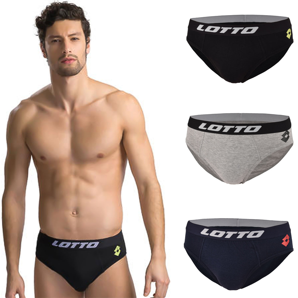 Slip uomo Lotto LS1010 in cotone elasticizzato 