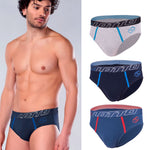 Slip uomo lotto LS1255 cotone elasticizzato 3 pz.