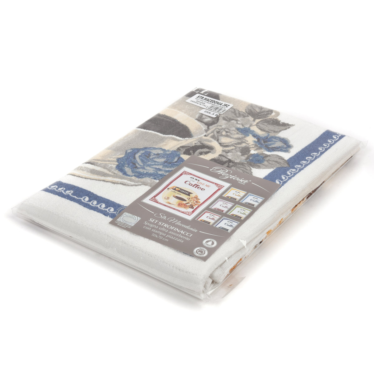Set da 3 strofinacci Preziosa Macedonia 3B100% cotone
