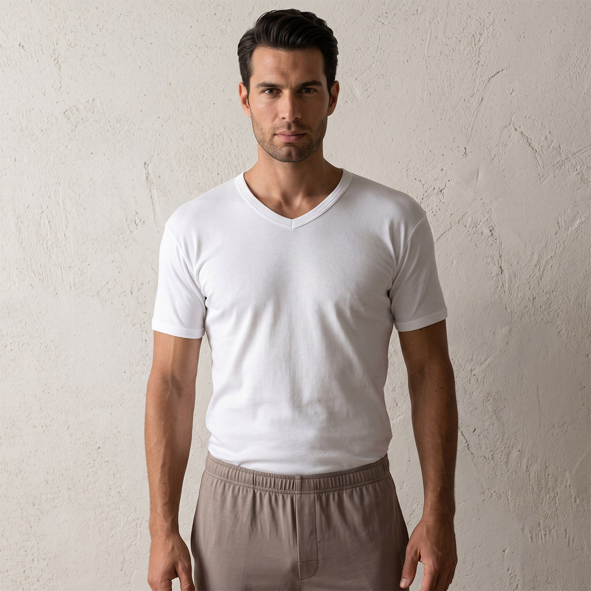 Maglia uomo Irge IRINT2 a punta mezza manica caldo cotone 3 pz 