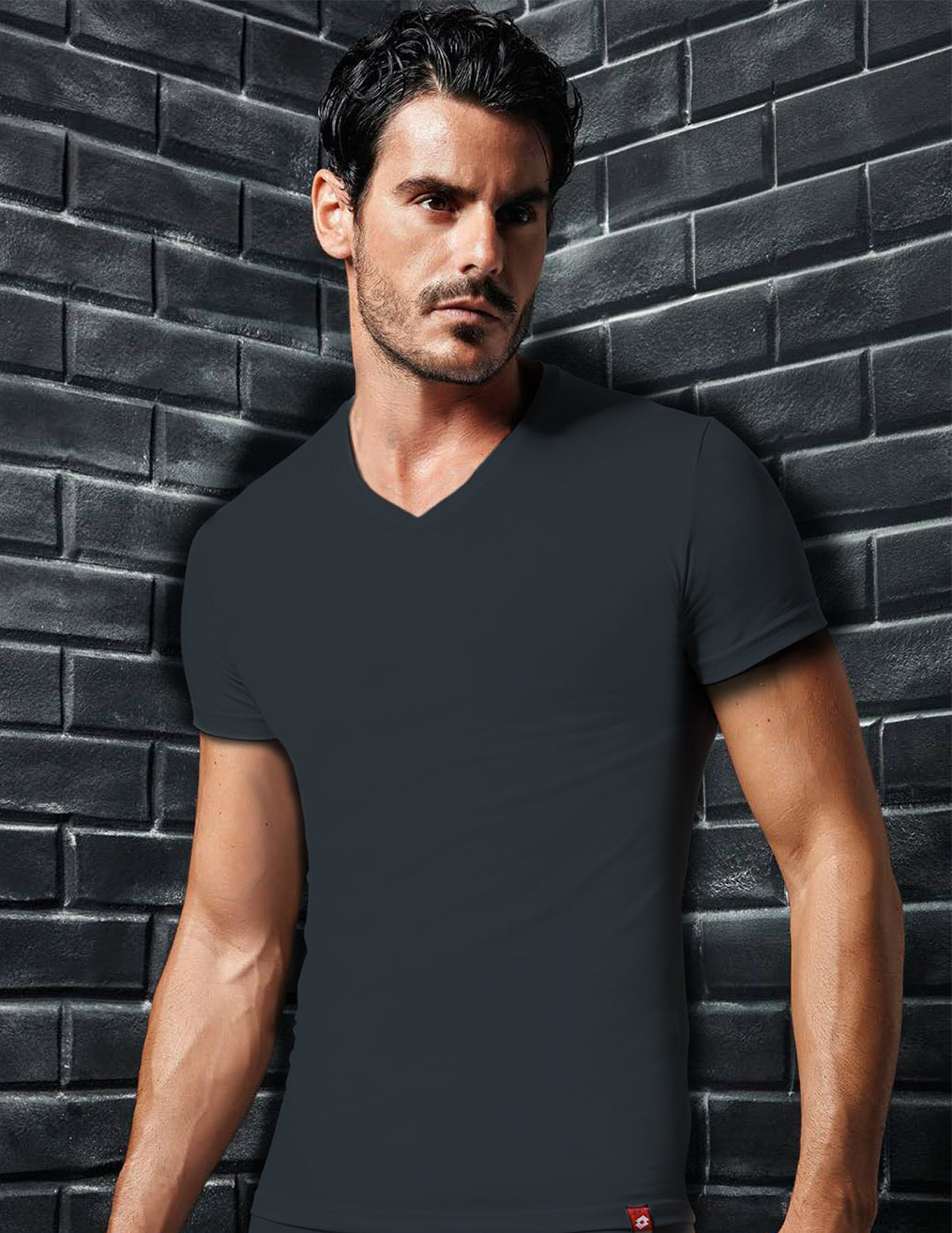 Maglia uomo Lotto LT1001 mezza manica scollo a V 3 pz