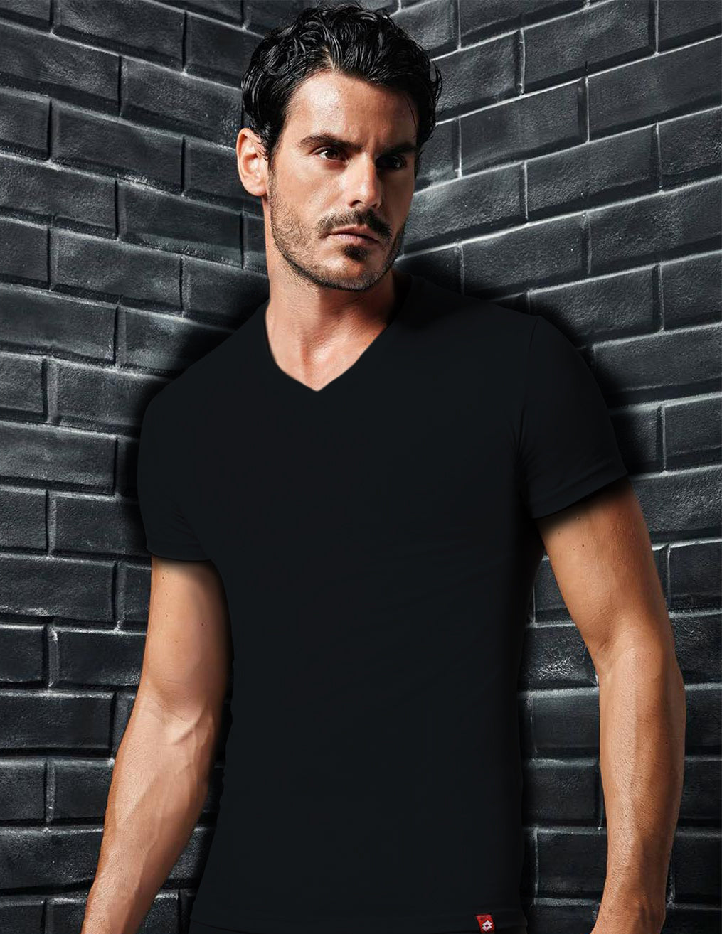 Maglia uomo Lotto LT1001 mezza manica scollo a V 3 pz