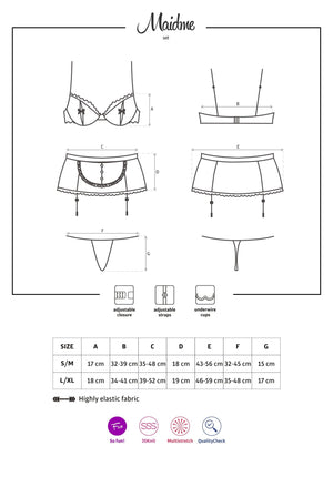 Sexy costume da cameriera Obsessive maidme set