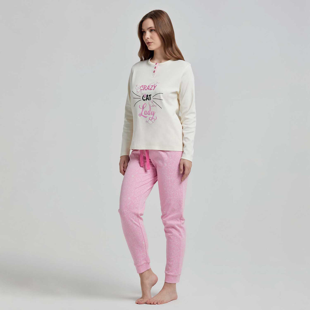 Pigiama donna caldo cotone Pompea Manitoba
