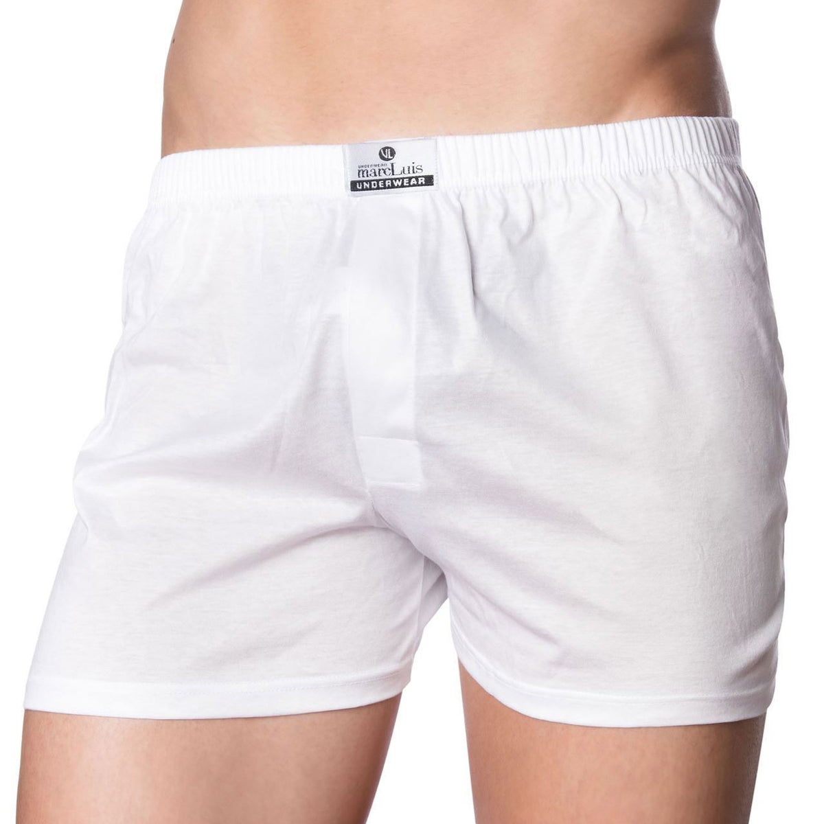 Boxer da uomo bianchi in maglina cotone Marc Luis 325