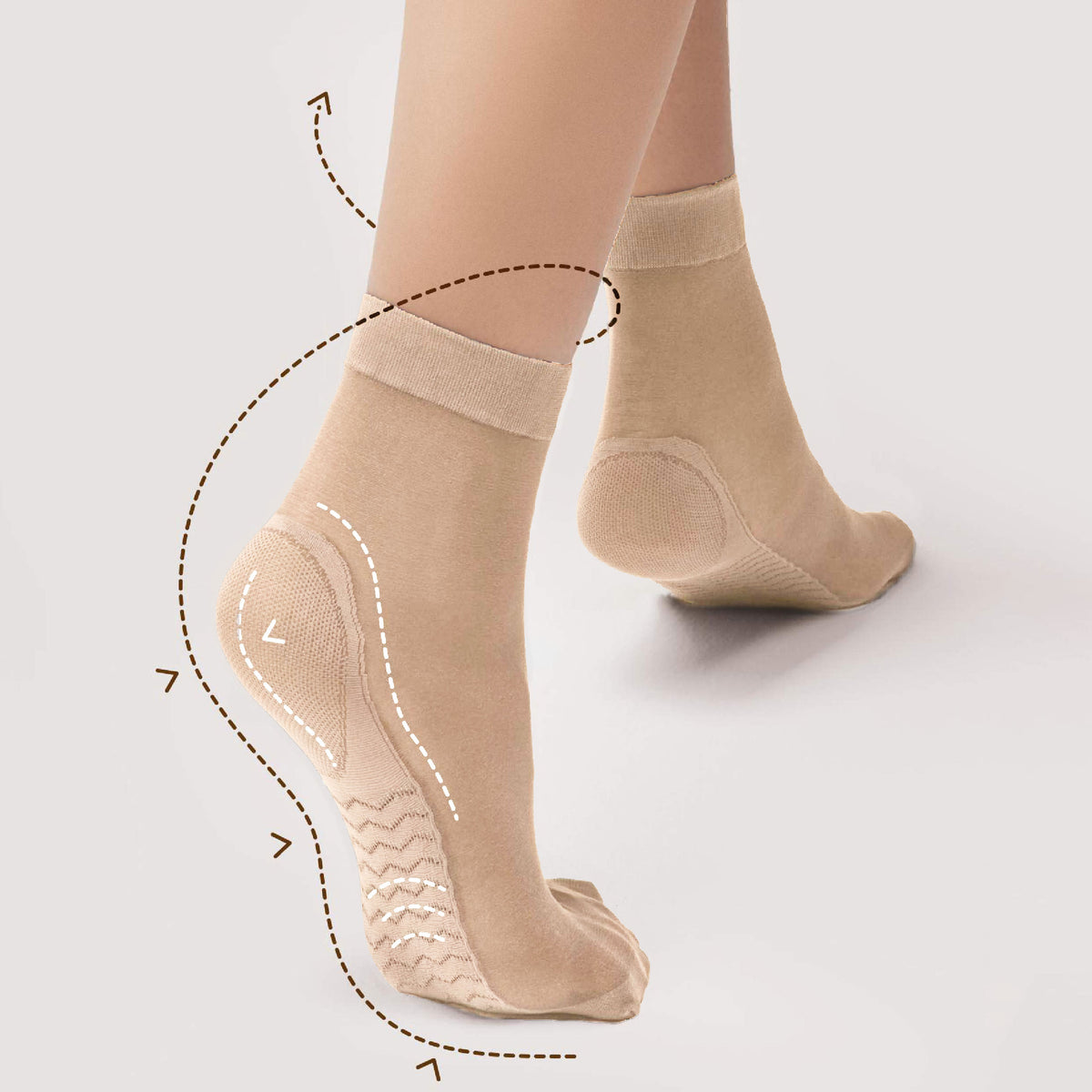 Calzino corto Fiore Massage Socks 40 den effetto massaggio