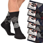 Calze uomo Meritex 150 in caldo cotone fantasia rombi 6 paia